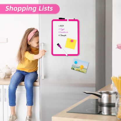 Small Dry Erase Whiteboard, 8.5 x 11 Inches White Board for Kids, Students, Fridge, Locker, Mini Dry Erase Board
