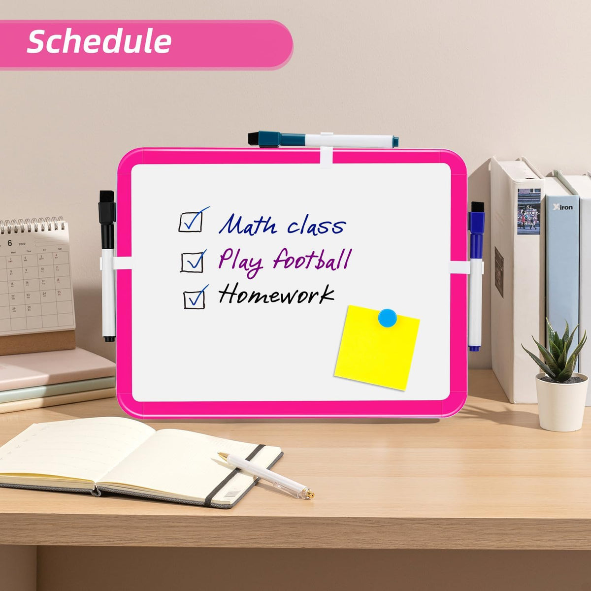 Small Dry Erase Whiteboard, 8.5 x 11 Inches White Board for Kids, Students, Fridge, Locker, Mini Dry Erase Board