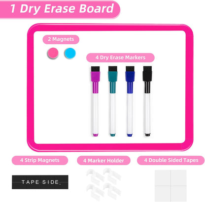 Small Dry Erase Whiteboard, 8.5 x 11 Inches White Board for Kids, Students, Fridge, Locker, Mini Dry Erase Board