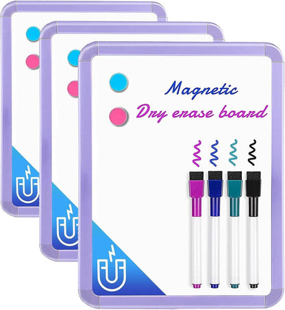 Small Dry Erase Whiteboard, 8.5 x 11 Inches White Board for Kids, Students, Fridge, Locker, Mini Dry Erase Board