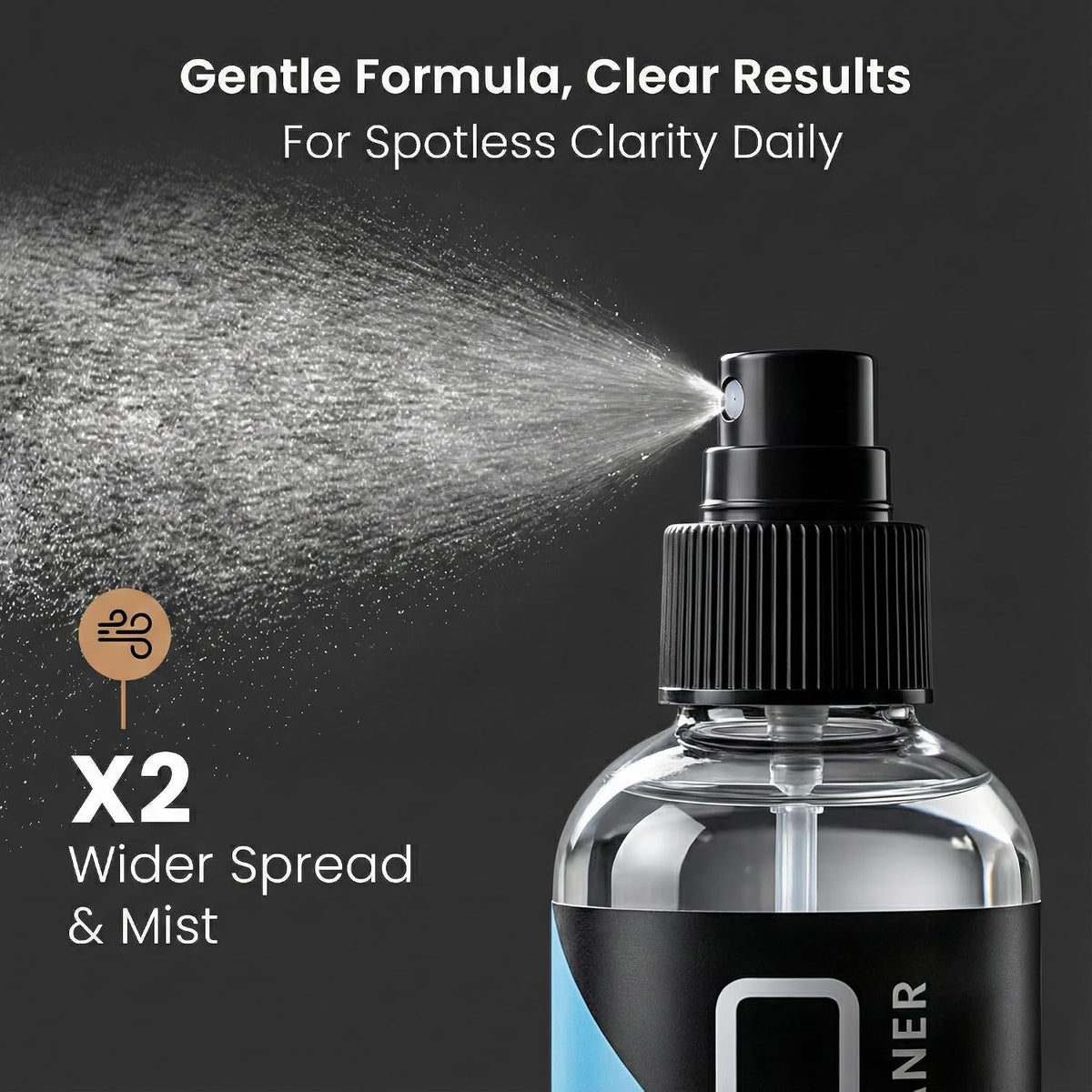 Glasses Cleaner Spray - Eyeglass Cleaner Lens Cleaner No Streaks Technology & Microfiber Cleaning Cloth - Glasses Cleaning Kit, Eye Glass Cleaners Spray - Screen & Eye Glasses Kit - 2 Pack
