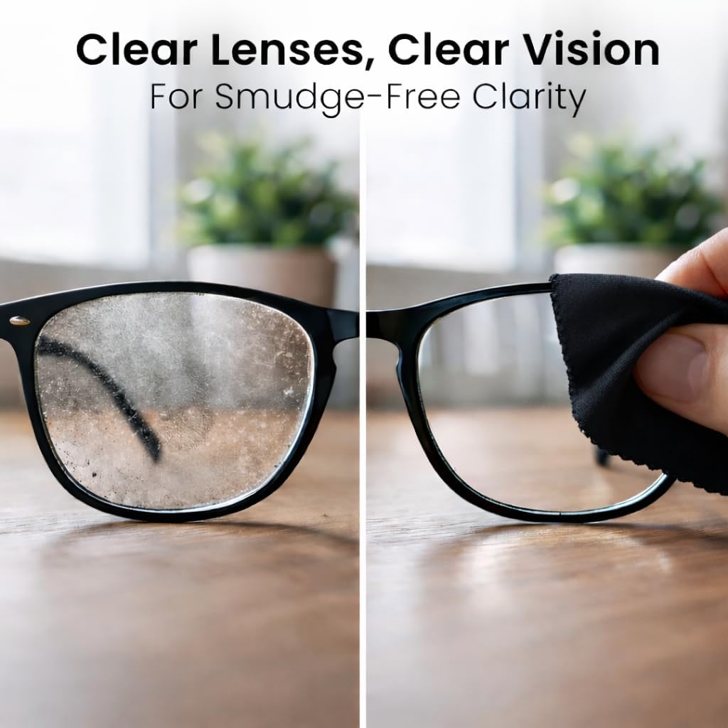 Glasses Cleaner Spray - Eyeglass Cleaner Lens Cleaner No Streaks Technology & Microfiber Cleaning Cloth - Glasses Cleaning Kit, Eye Glass Cleaners Spray - Screen & Eye Glasses Kit - 2 Pack