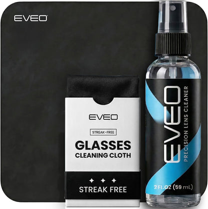 Glasses Cleaner Spray - Eyeglass Cleaner Lens Cleaner No Streaks Technology & Microfiber Cleaning Cloth - Glasses Cleaning Kit, Eye Glass Cleaners Spray - Screen & Eye Glasses Kit - 2 Pack
