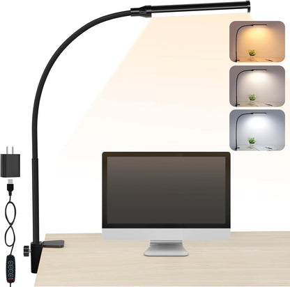 LED Desk Lamp with Clamp,Clip On Desk Lamp for Home Office
