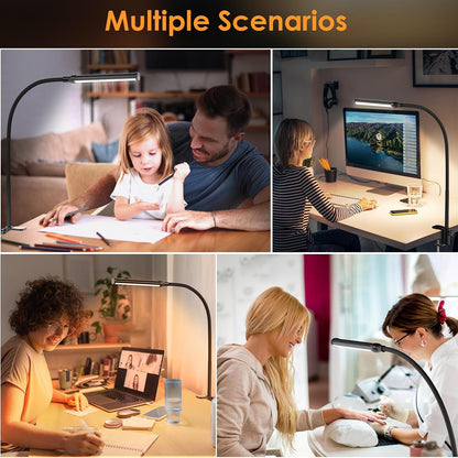 LED Desk Lamp with Clamp,Clip On Desk Lamp for Home Office