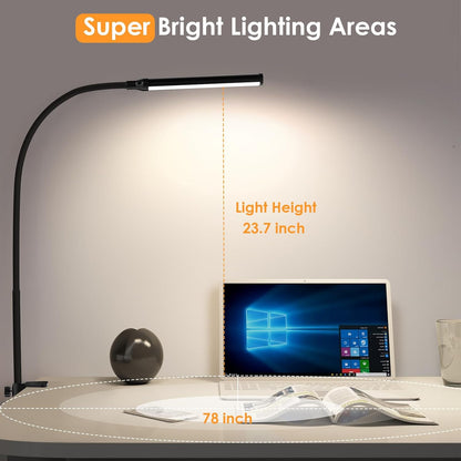 LED Desk Lamp with Clamp,Clip On Desk Lamp for Home Office