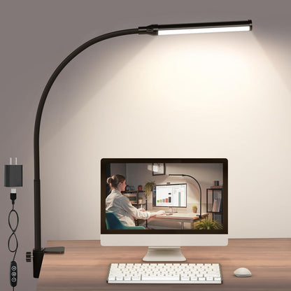 LED Desk Lamp with Clamp,Clip On Desk Lamp for Home Office