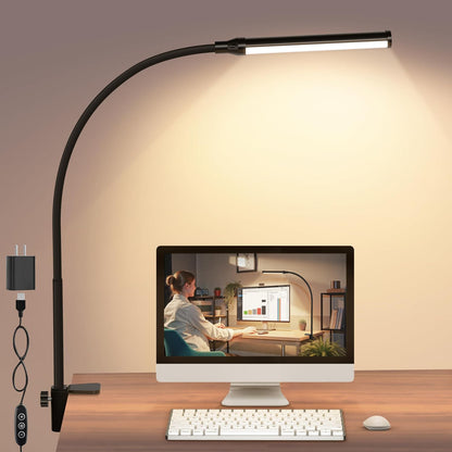 LED Desk Lamp with Clamp,Clip On Desk Lamp for Home Office