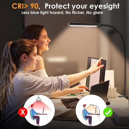 LED Desk Lamp with Clamp,Clip On Desk Lamp for Home Office