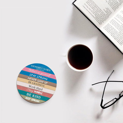 Office Motivational Desk Decor Inspirational Gifts for Women Men Quotes Spiritual Decor Drink Coasters for Desk Set of 2 Car Cup Holder Christmas Birthday Gifts for Coworkers Best Friend
