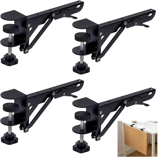 2set Under Desk Keyboard Trays Support Bracket Adjustable Desktop Extension Board Stand Clamp on Keyboard Holder Arm Rest Tray Extension Plate Support Rack for Desk (NO Tray)