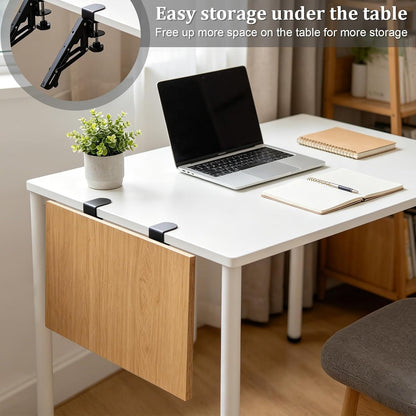 2set Under Desk Keyboard Trays Support Bracket Adjustable Desktop Extension Board Stand Clamp on Keyboard Holder Arm Rest Tray Extension Plate Support Rack for Desk (NO Tray)