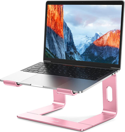 LS03 Aluminum Laptop Stand, Ergonomic Detachable Computer Stand, Notebook Riser, Laptop Mount Compatible with Air, Pro, Dell, HP, Lenovo More 10-15.6" Laptops, Silver