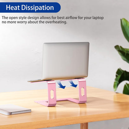 LS03 Aluminum Laptop Stand, Ergonomic Detachable Computer Stand, Notebook Riser, Laptop Mount Compatible with Air, Pro, Dell, HP, Lenovo More 10-15.6" Laptops, Silver