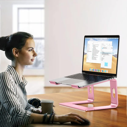 LS03 Aluminum Laptop Stand, Ergonomic Detachable Computer Stand, Notebook Riser, Laptop Mount Compatible with Air, Pro, Dell, HP, Lenovo More 10-15.6" Laptops, Silver