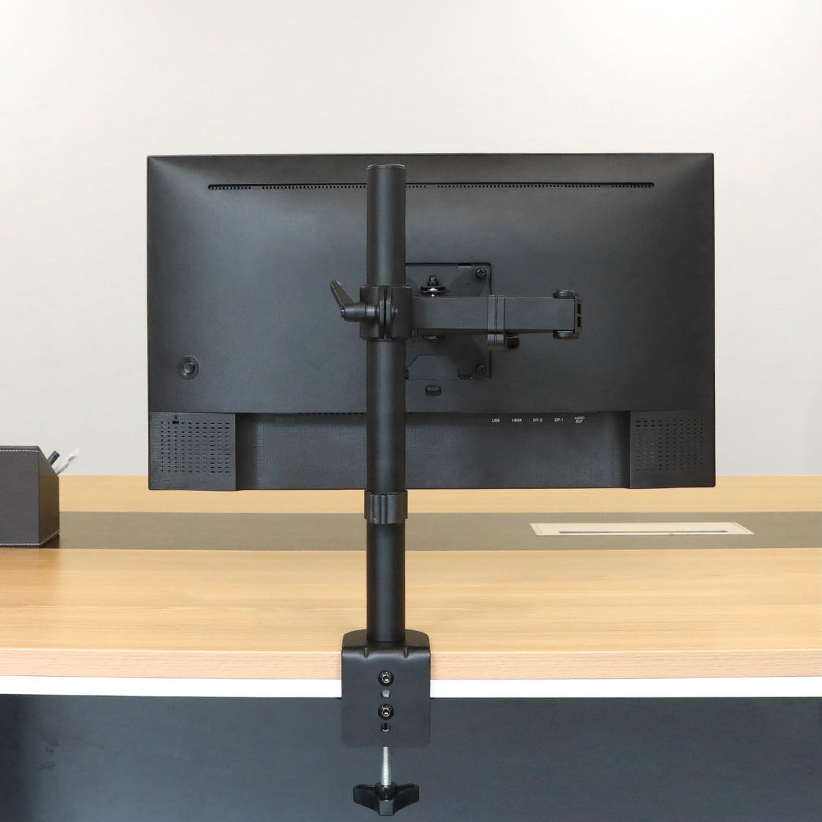Adjustable Dual Monitor Desk Mount, Supports up to 32 inch Monitors and 22 lbs per Arm, Adjustable Tension, VESA 75x75/100x100, Black