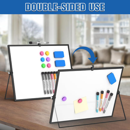 Magnetic Dry Erase Board with Stand, 18''x14'' Desktop Whiteboard