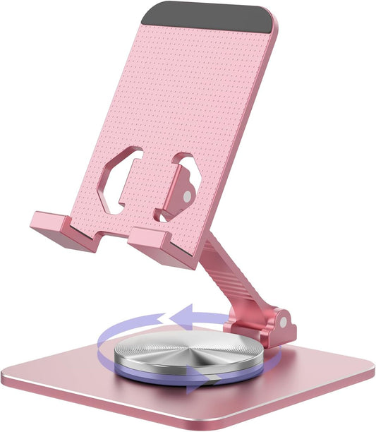Adjustable Phone & Tablet Stand, Fits 4–9.7in Devices, Pink