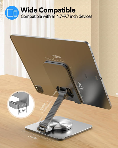 Adjustable Phone & Tablet Stand, Fits 4–9.7in Devices, Pink