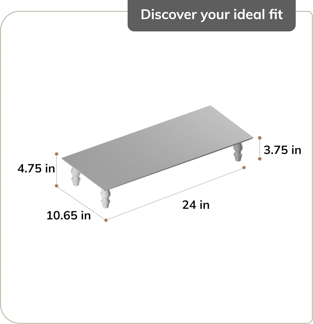 Monitor Stand for Desk - Desktop Organizer & Laptop Riser, Ergonomic Monitor Riser, Space-Saving, Durable, Easy Assembly & Ideal for Home & Office,Natural, 24-Inch, Classic