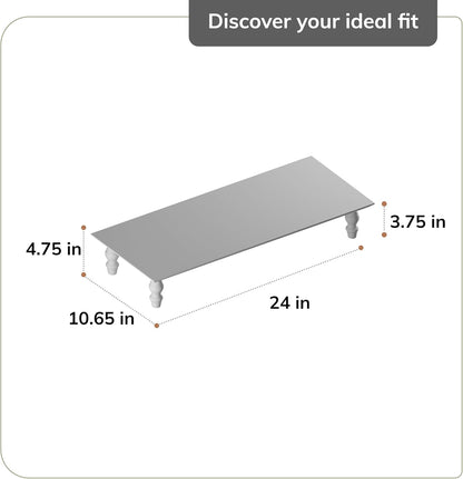 Monitor Stand for Desk - Desktop Organizer & Laptop Riser, Ergonomic Monitor Riser, Space-Saving, Durable, Easy Assembly & Ideal for Home & Office,Natural, 24-Inch, Classic