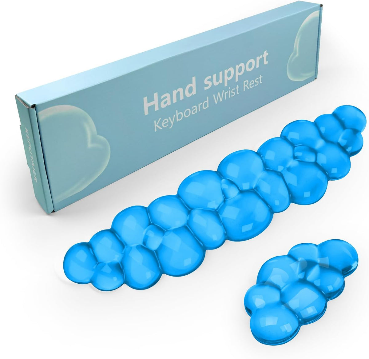 Gel Cloud Mouse Wrist Rest, Cute Wrist Support and Arm Support for Mouse Rest Typing Pain Relief，Suitable for Office/Computer/Laptop/Gaming (Transparent White)