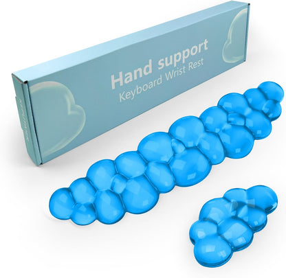 Gel Cloud Mouse Wrist Rest, Cute Wrist Support and Arm Support for Mouse Rest Typing Pain Relief，Suitable for Office/Computer/Laptop/Gaming (Transparent White)