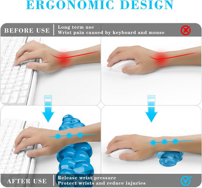 Gel Cloud Mouse Wrist Rest, Cute Wrist Support and Arm Support for Mouse Rest Typing Pain Relief，Suitable for Office/Computer/Laptop/Gaming (Transparent White)