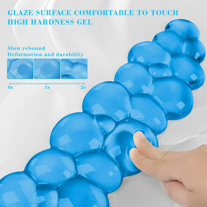 Gel Cloud Mouse Wrist Rest, Cute Wrist Support and Arm Support for Mouse Rest Typing Pain Relief，Suitable for Office/Computer/Laptop/Gaming (Transparent White)