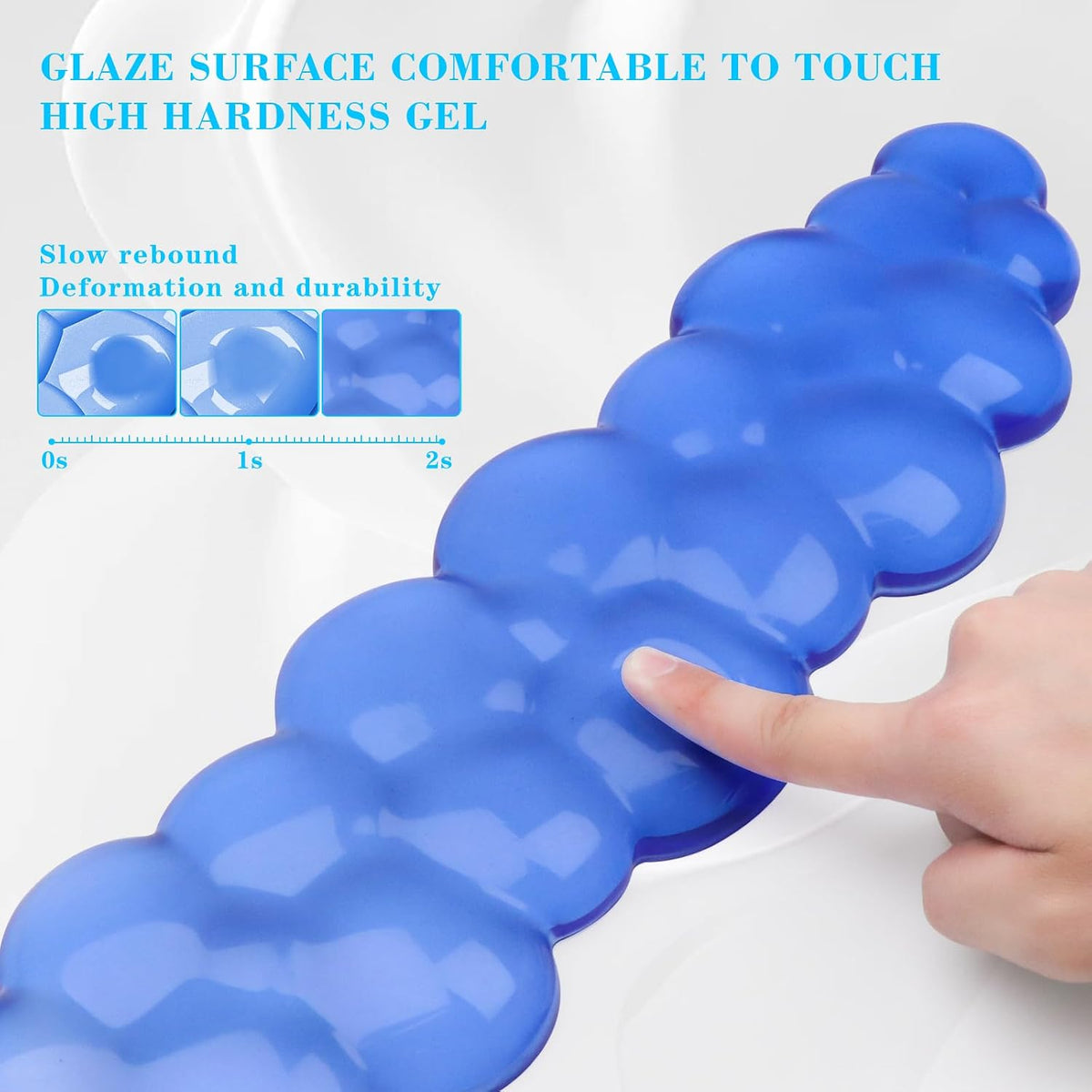 Gel Cloud Mouse Wrist Rest, Cute Wrist Support and Arm Support for Mouse Rest Typing Pain Relief，Suitable for Office/Computer/Laptop/Gaming (Transparent White)