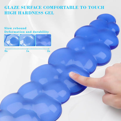 Gel Cloud Mouse Wrist Rest, Cute Wrist Support and Arm Support for Mouse Rest Typing Pain Relief，Suitable for Office/Computer/Laptop/Gaming (Transparent White)