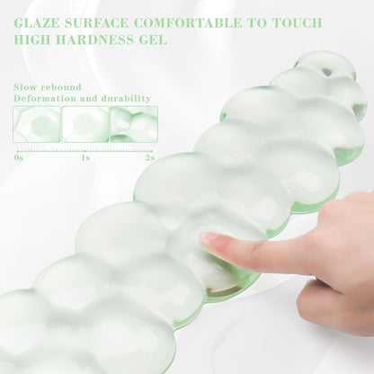 Gel Cloud Mouse Wrist Rest, Cute Wrist Support and Arm Support for Mouse Rest Typing Pain Relief，Suitable for Office/Computer/Laptop/Gaming (Transparent White)
