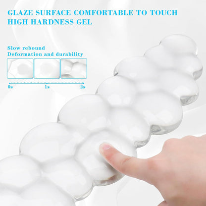 Gel Cloud Mouse Wrist Rest, Cute Wrist Support and Arm Support for Mouse Rest Typing Pain Relief，Suitable for Office/Computer/Laptop/Gaming (Transparent White)