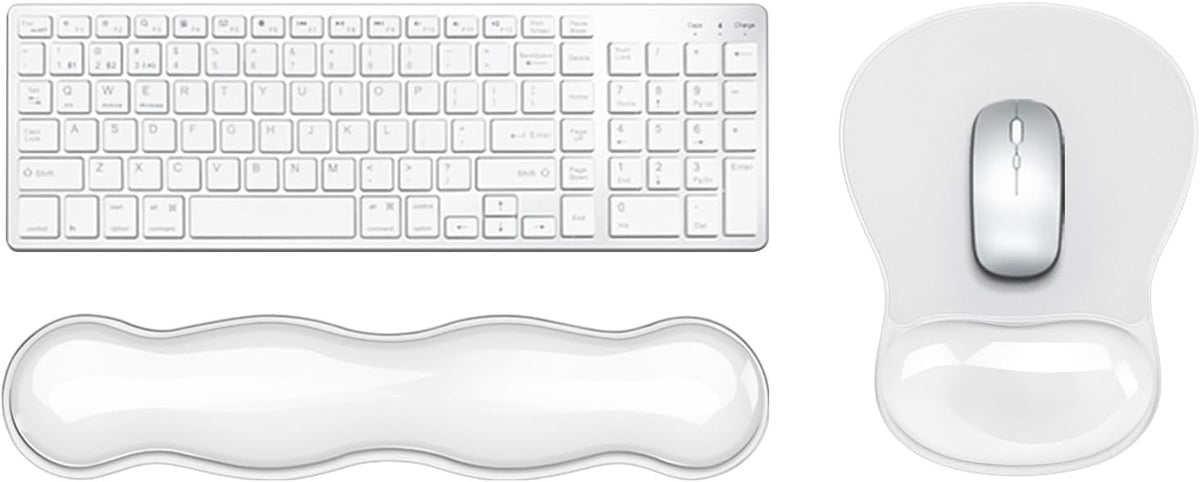 Gel Cloud Mouse Wrist Rest, Cute Wrist Support and Arm Support for Mouse Rest Typing Pain Relief，Suitable for Office/Computer/Laptop/Gaming (Transparent White)