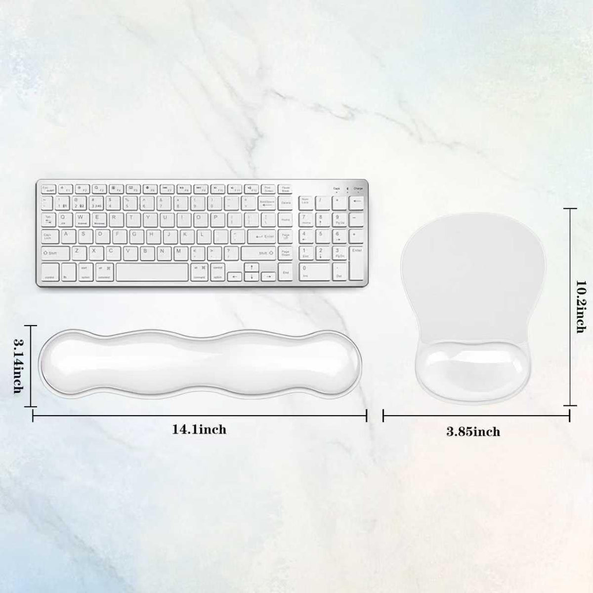 Gel Cloud Mouse Wrist Rest, Cute Wrist Support and Arm Support for Mouse Rest Typing Pain Relief，Suitable for Office/Computer/Laptop/Gaming (Transparent White)
