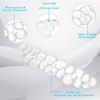 Gel Cloud Mouse Wrist Rest, Cute Wrist Support and Arm Support for Mouse Rest Typing Pain Relief，Suitable for Office/Computer/Laptop/Gaming (Transparent White)