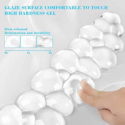 Gel Cloud Mouse Wrist Rest, Cute Wrist Support and Arm Support for Mouse Rest Typing Pain Relief，Suitable for Office/Computer/Laptop/Gaming (Transparent White)