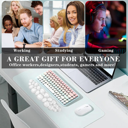 Gel Cloud Mouse Wrist Rest, Cute Wrist Support and Arm Support for Mouse Rest Typing Pain Relief，Suitable for Office/Computer/Laptop/Gaming (Transparent White)