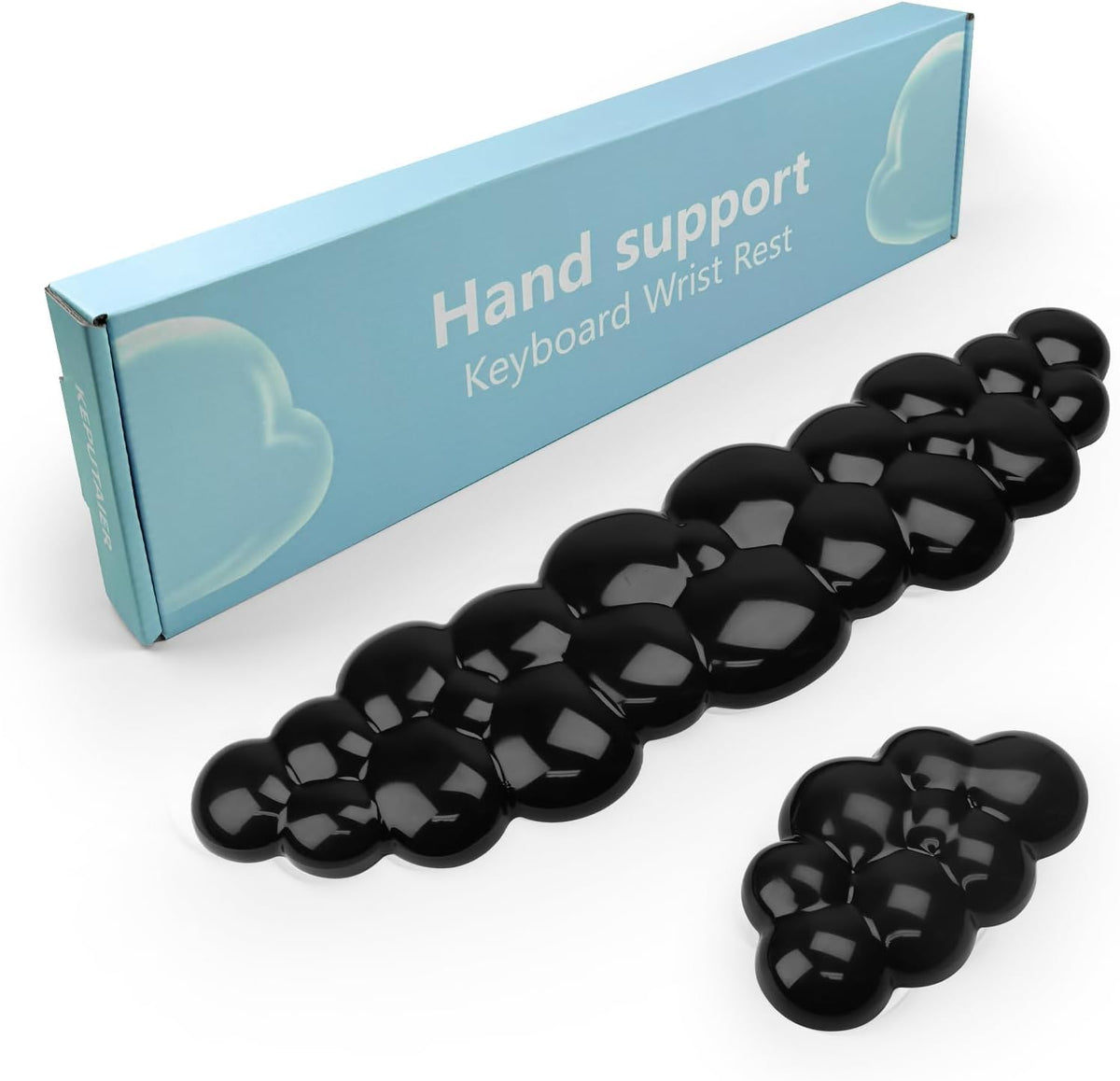 Gel Cloud Mouse Wrist Rest, Cute Wrist Support and Arm Support for Mouse Rest Typing Pain Relief，Suitable for Office/Computer/Laptop/Gaming (Transparent White)