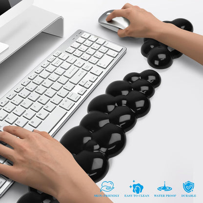 Gel Cloud Mouse Wrist Rest, Cute Wrist Support and Arm Support for Mouse Rest Typing Pain Relief，Suitable for Office/Computer/Laptop/Gaming (Transparent White)