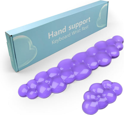 Gel Cloud Mouse Wrist Rest, Cute Wrist Support and Arm Support for Mouse Rest Typing Pain Relief，Suitable for Office/Computer/Laptop/Gaming (Transparent White)