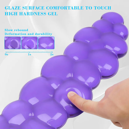 Gel Cloud Mouse Wrist Rest, Cute Wrist Support and Arm Support for Mouse Rest Typing Pain Relief，Suitable for Office/Computer/Laptop/Gaming (Transparent White)