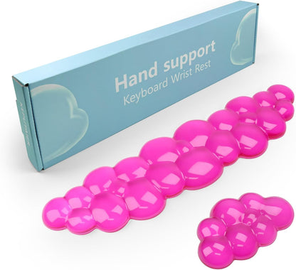 Gel Cloud Mouse Wrist Rest, Cute Wrist Support and Arm Support for Mouse Rest Typing Pain Relief，Suitable for Office/Computer/Laptop/Gaming (Transparent White)