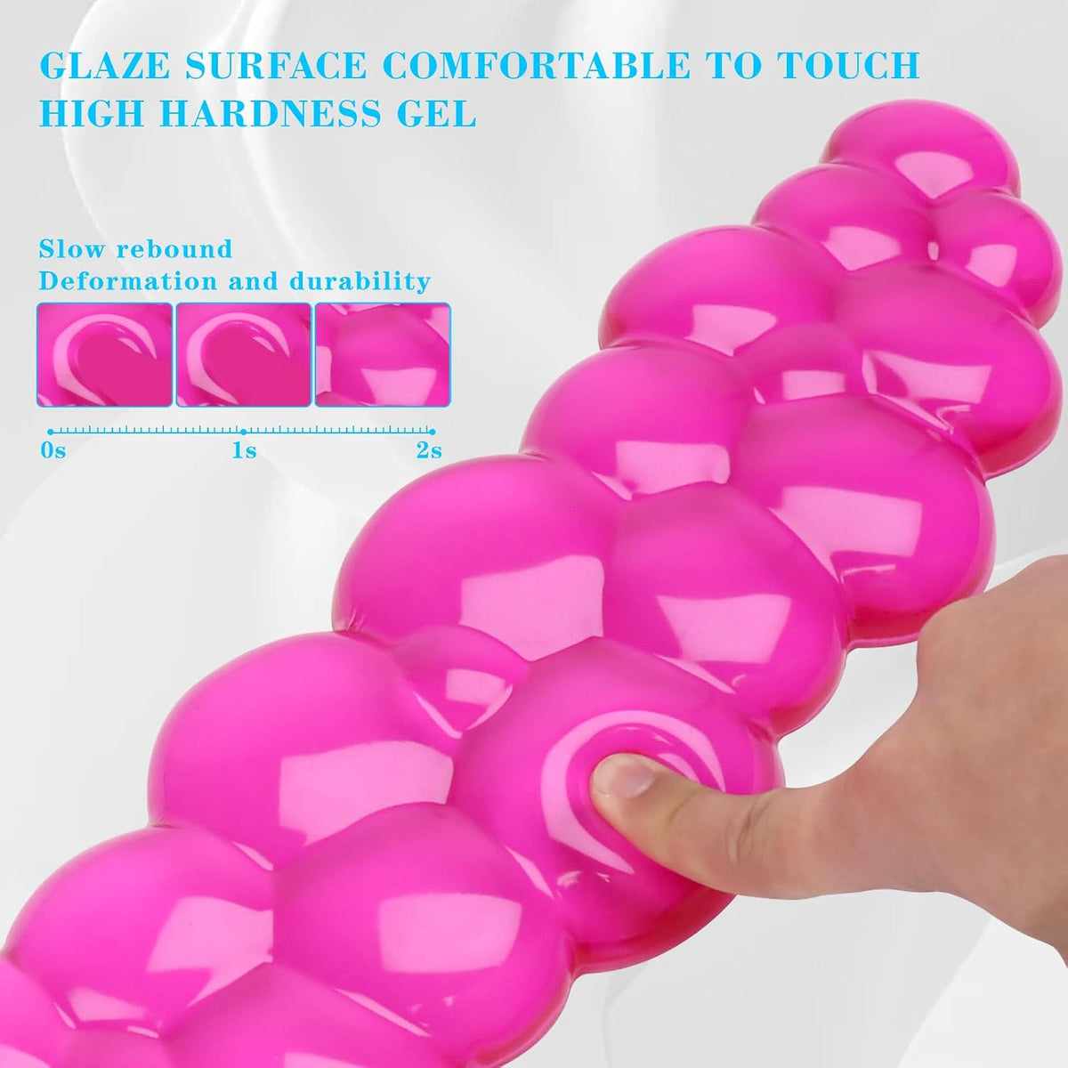 Gel Cloud Mouse Wrist Rest, Cute Wrist Support and Arm Support for Mouse Rest Typing Pain Relief，Suitable for Office/Computer/Laptop/Gaming (Transparent White)
