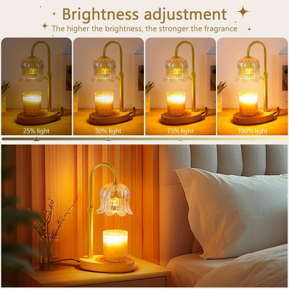 Candle Warmer Lamp Electric Timer - Flower Home Decor Women Birthday Gifts