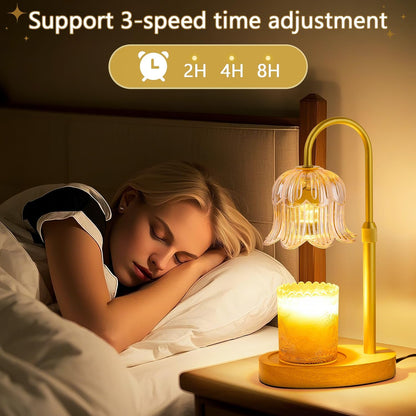 Candle Warmer Lamp Electric Timer - Flower Home Decor Women Birthday Gifts