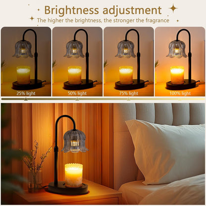 Candle Warmer Lamp Electric Timer - Flower Home Decor Women Birthday Gifts