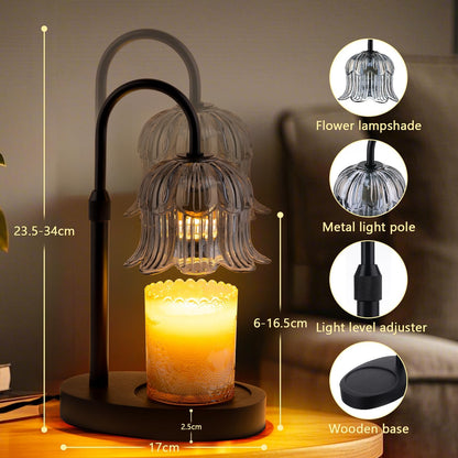 Candle Warmer Lamp Electric Timer - Flower Home Decor Women Birthday Gifts