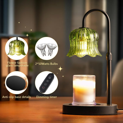 Candle Warmer Lamp Electric Timer - Flower Home Decor Women Birthday Gifts