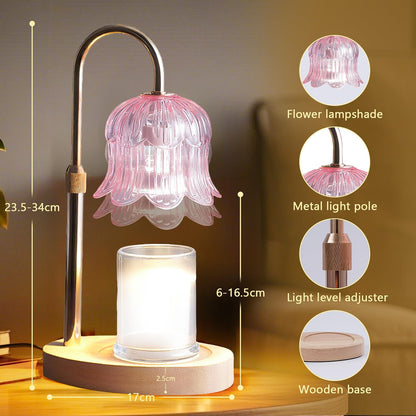 Candle Warmer Lamp Electric Timer - Flower Home Decor Women Birthday Gifts
